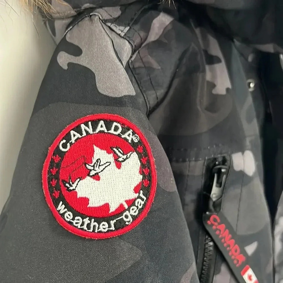 Canada Weather Gear Kids Camo- Print Boys Faux-Fur-Trim Hooded Jacket size 5/6 - Picture 3 of 8